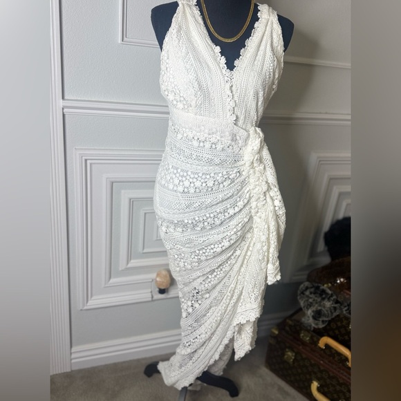 JUST BEE QUEEN
Tulum Ruched Crochet Midi Dress - Picture 17 of 17